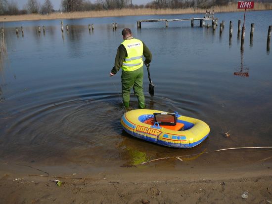 fresh water lake survey with VIY3 ground penetrating radar