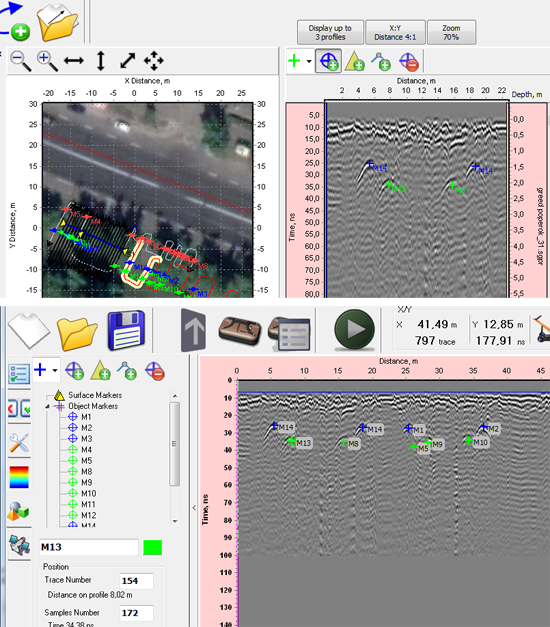 Markers in the VIY software packet