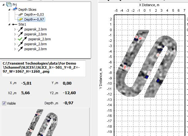 Controling of depth slice in project