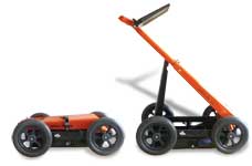 Foldable handcart Cart-36 for transportation of VIY3-300 ground penetrating radar