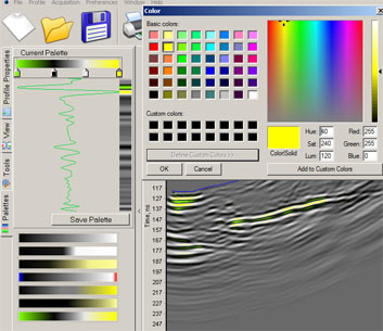 Synchro software for VIY3 ground penetrating radar